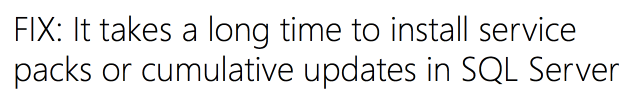 And yes, the fix is another cumulative update
